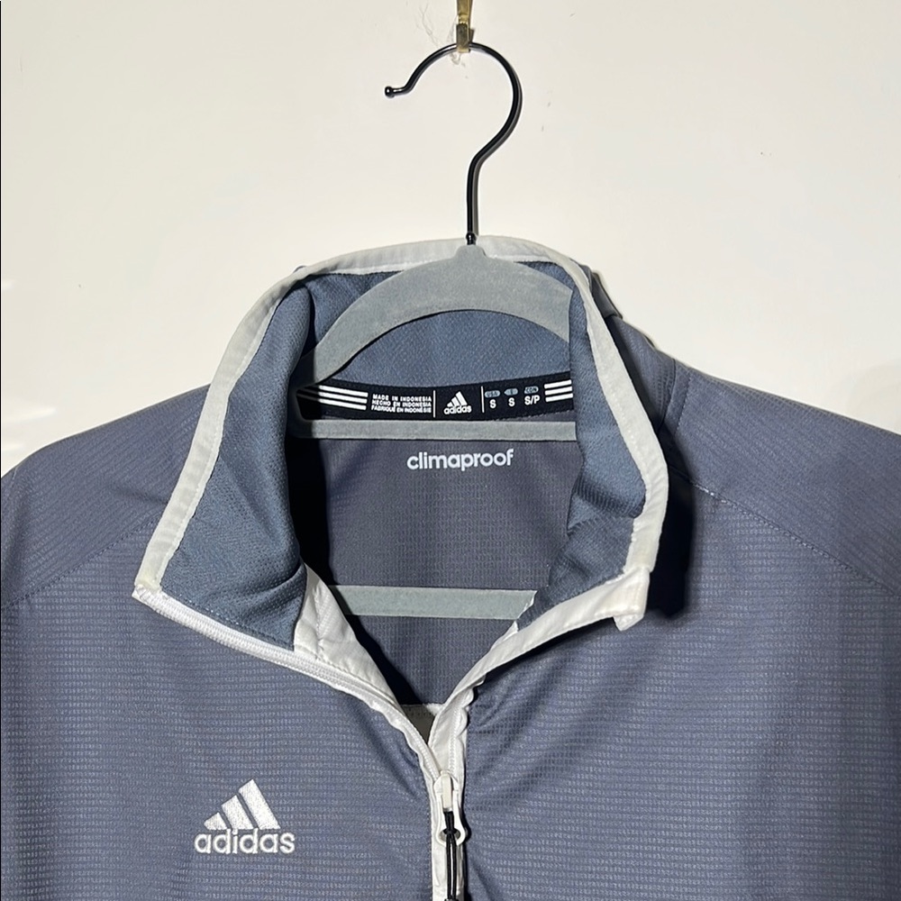 Adidas Gray and White Windbreaker Jacket - Picture 2 of 5